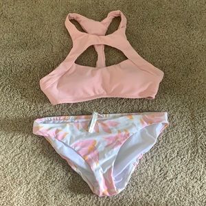 Francesca's Collections Pink Two-Piece Bikini Set